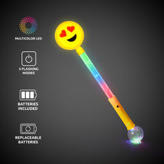 LED Emojicon Ball Wand