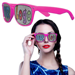 Pink Novelty Custom Sunglasses - 12 Pack