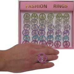 Peace Bling Rings