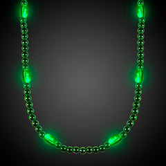 LED Green 30" Beaded Necklace