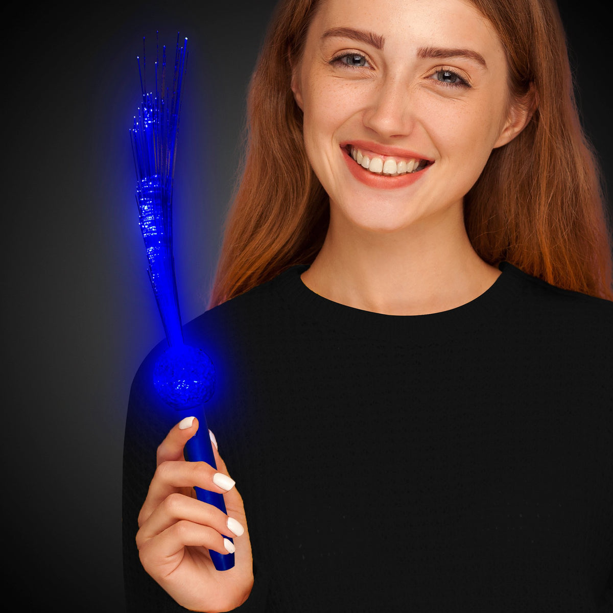 Blue LED Fiber Optic Wands