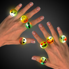 LED Emojicon Jelly Rings
