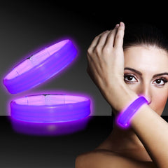 Purple Triple Wide 9" Glow Bracelets
