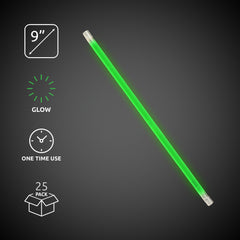 Green 9" Glow Straws