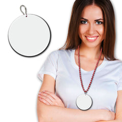 White Plastic 2 1/2" Medallion