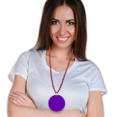 Purple Plastic 2 1/2" Medallion
