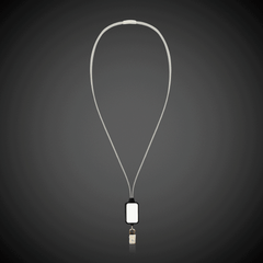 Red LED Lanyard with Badge Clip