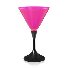 LED Neon Pink 7 oz. Martini Glass