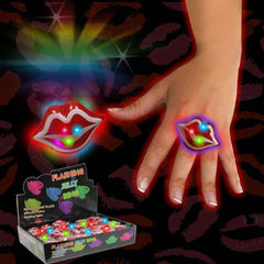 LED Red Lips Jelly Rings