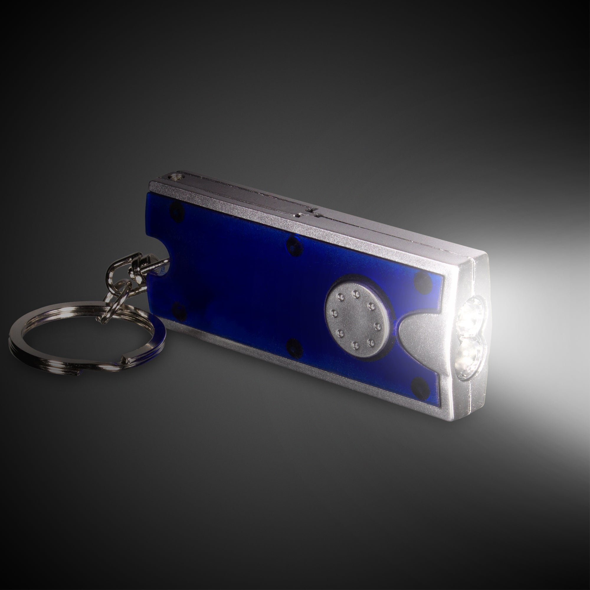 Blue And Silver LED Keychain โ Windy City Novelties