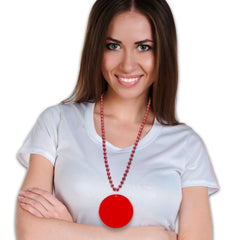 Red Plastic 2 1/2" Medallion