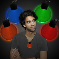 Green LED  Round Medallion