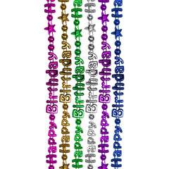 Happy Birthday Bead Necklaces