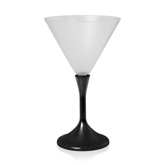 LED 7 oz. Martini Glass With Black Stem