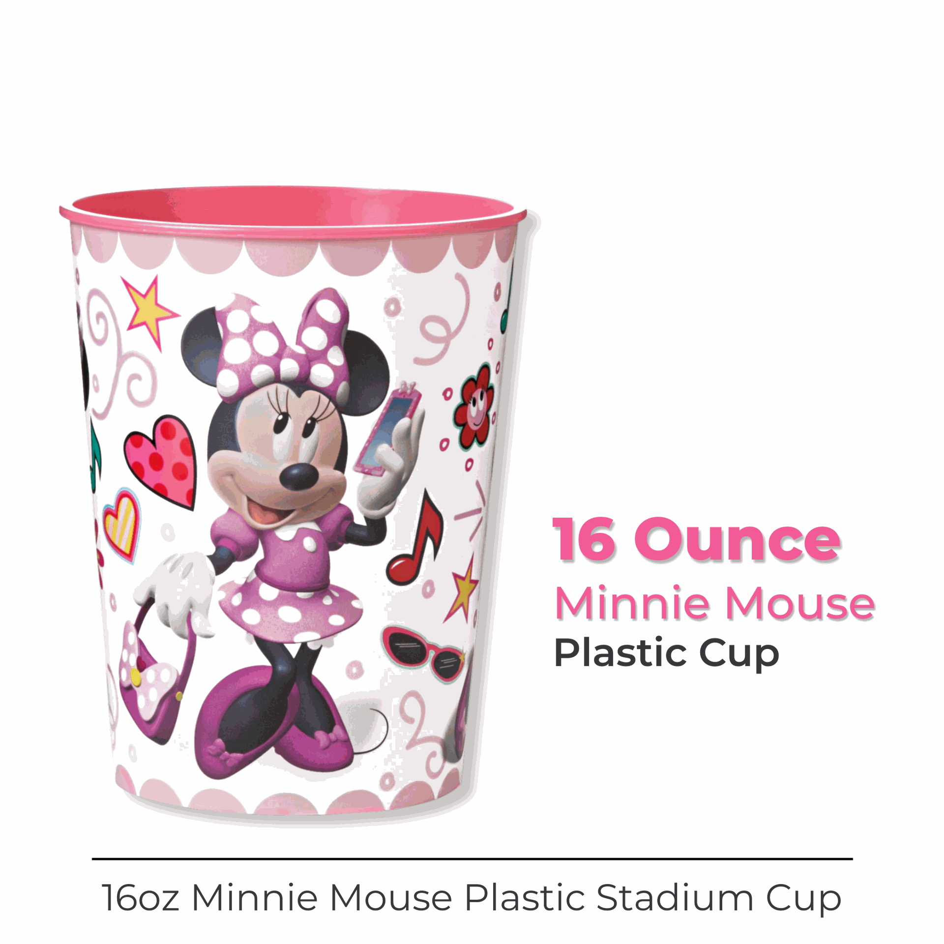 Disney Iconic Minnie Mouse 16oz Plastic Stadium Cup – Windy City Novelties