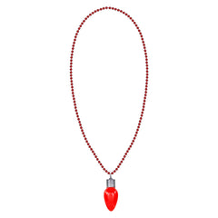 LED Red Bulb Bead Necklace
