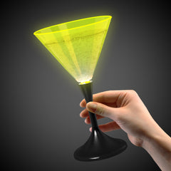 LED Neon Yellow 7 oz. Martini Glass