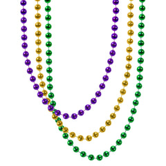 Mardi Gras 7mm Bead 33" Necklaces