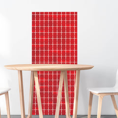 Red Metallic Squares Curtain