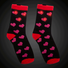 LED Heart Socks