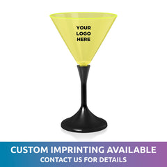 LED Neon Yellow 7 oz. Martini Glass