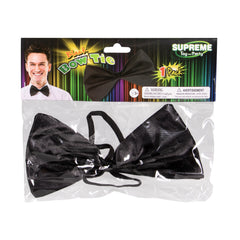 Black Satin Bow Tie