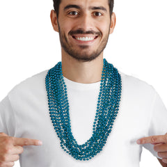 Teal 7mm Bead 33" Necklaces