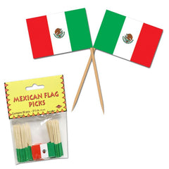 Mexican Flag Garnish Picks