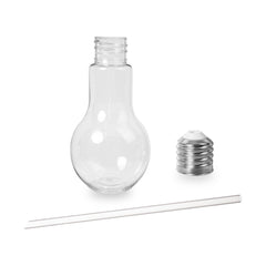 Light Bulb Cup with Lid & Straw