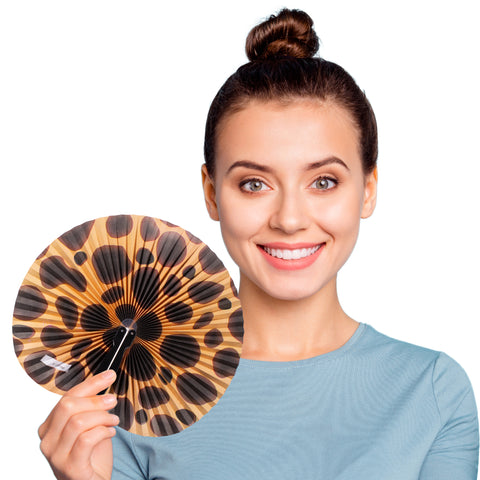 Animal Print Folding Fans