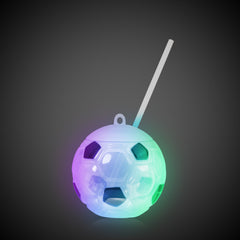 LED Soccer Ball Cup with Straw