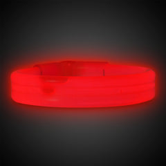 Red Triple Wide 9" Glow Bracelets
