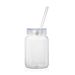LED 20 oz. Mason Jar with Straw