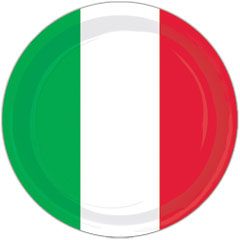 Red, White & Green 9" Plates