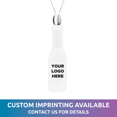 Blue LED Round Bottle Pendant Necklaces