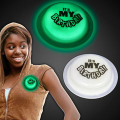 It's My Birthday Green Glow Badge