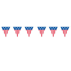 Stars & Stripes 12' Pennant Banner