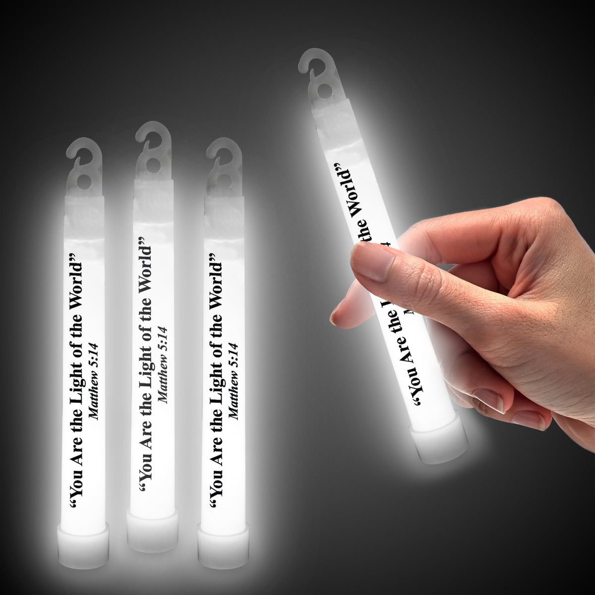 Matthew 5:14 White 6" Glow Sticks