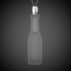 White LED Round Bottle Pendant Necklace