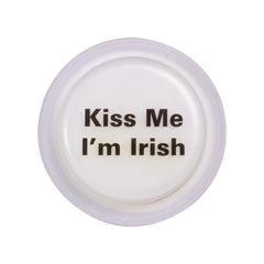 Kiss Me I'm Irish Green Glow Badge