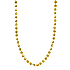 Gold 7mm Bead 33" Necklaces