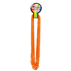 Orange 33" 7mm Bead Necklaces