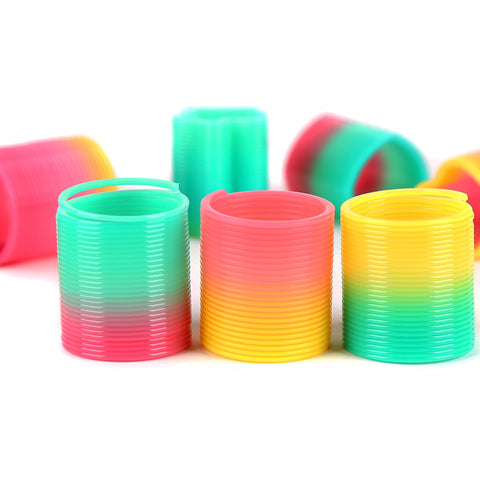 Spring Edition Toy Assorted Shapes Mini Rainbow Spring Toys - 50 pack – Windy City Novelties