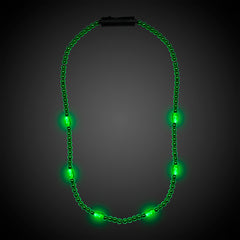 LED Green 30" Beaded Necklace