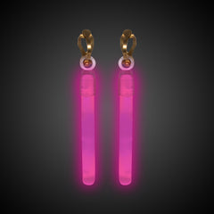 Pink Glow Clip-On Earrings