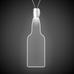 White LED Bottle Pendant Necklace