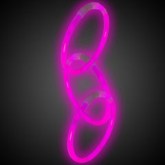 Pink Glow 9" Retail Packaged Bracelets