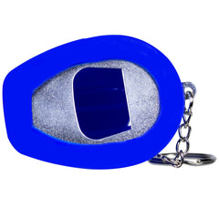 Blue Construction Hat Bottle Opener Keychain