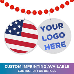 American Flag Plastic 2 1/2" Medallion