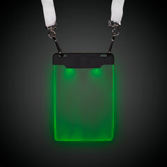 LED Green Sound-Activated Badge